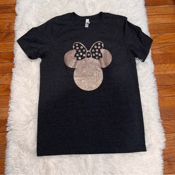 Mini mouse gray T-shirt glitter print size M - Picture 7 of 7